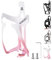 ACRUNU Premium Aluminum Alloy Bike Water Bottle Holder - Lightweight Bottle Cage with Screws Tool for Mountain Bikes (Pink-White)