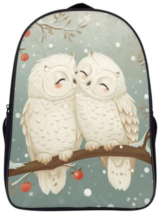 CTAMM Eule Kinder Schulrucksack CKunstoon Erwachsener Teenager Schultasche Wasserdicht Rucksack Damen Herren Schulranzen Laptop Tasche Teenager Tagesrucksack 16inch