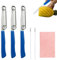 Landrain 3 Stück Zaubermesser, 3-in-1 Multifunctional Küche Schnellschneidemesser mit Verstellbarer Feder