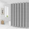 Calefee Petit Rideau de Douche 80x180, Rideau Salle de Bain Douche en Peva Motif Carreaux Gris, Rideau de Douche Anti Moisissure avec Oeillets