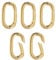 PATIKIL Spring Oval Clip Pendant Clasp, 5Pcs Spring Ring Buckle Necklace Clasps and Closures Charm Clasp Necklace Bracelet Extender Connector for Jewelry Making (S, Gold)