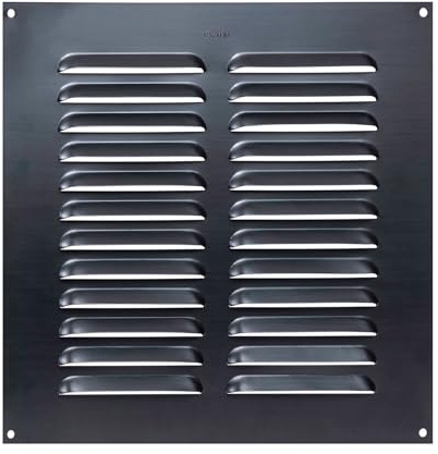 Map Metal Louvre Air Vent Cover for Openings 9 x 9 Anthracite Cover | 229 x 229mm Suitable for Venting Gas Appliances, Internal/External Walls