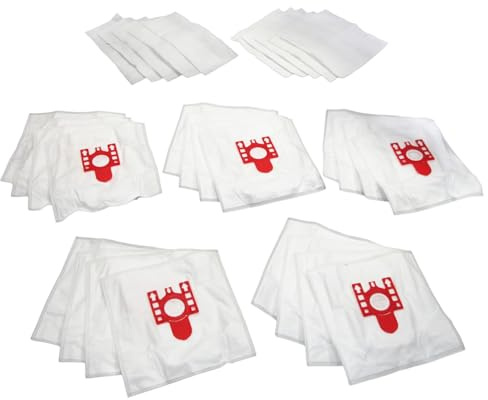 Reliapart SMS Microfibre Dust Bags & Filter Kit (20+ 10 Pack) for Miele FJM & H Type 1400, 3, 300, 500, 5000, 700, 9886764, allervac, automatic tt, Calypso, Cat and Dog, EcoLine 9917710
