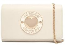 Love Moschino Tasche Clutch Umhängetasche Logo Emaille Elfenbein