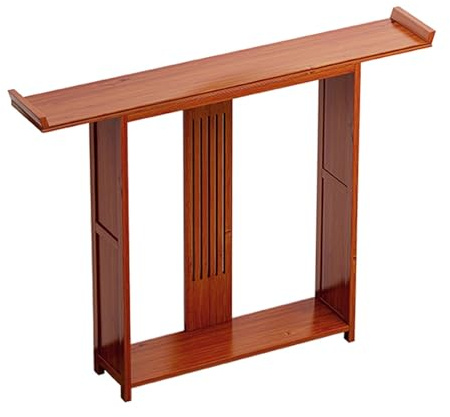 SXDQMX Console 20 cm de Largeur, Console en Bois, Style Antique Chinois avec Corniche Relevée, Convient aux Entrées et aux Couloirs(Orange,100 cm/39 in)