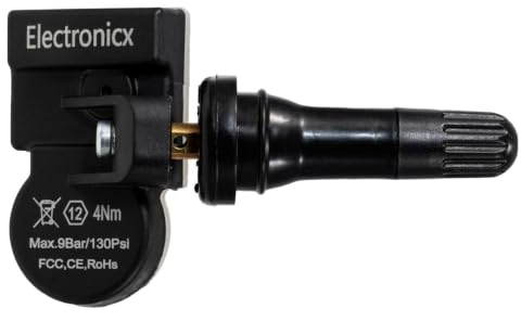 Electronicx 1X RDKS Sensor kompatibel mit Subaru Legacy 2017-2022 vorprogrammiert 433MHz TPMS Reifendrucksensor Metallventil Schwarz Einzelsensor Ersatz für Alufelgen Stahlfelgen