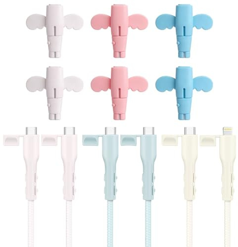 ITCGOB 12 Piezas Protector de Cable Cargador de Silicona, Salva Cables USB Universal,Protector de Cable de Datos Anti-Rotura