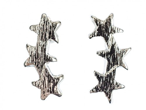 Miniblings Sterne Ohrstecker Stecker Ohrringe Himmel Weltall 3er Sterne Silber - Handmade Modeschmuck I Ohrringe Stecker Ohrschmuck