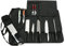 QEES Trousse De Couteaux Chef Professionnel Sacoche Couteaux 17 Compartiments avec Bandoulière en Tissus Oxford Serré Noir