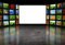 AOFOTO 7x5ft Television Screen Backdrops for Pictures TV Streaming Video Camcorder Media Room Interior Decorated Photography Background Journalism Newsman Portrait Shooting Photo Booth Prop