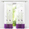 HongYa 1 Stück Voile Gardine Schal mit Kräuselband Transparenter Vorhang Bestickter Fensterschal H/B 245/140 cm Violett