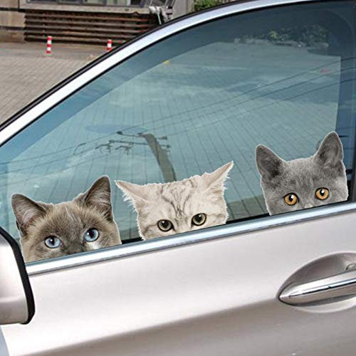 WWDDVH Lustige 3D Katze Hund EIN Halbes Gesicht Spähen Auto Aufkleber Wand Hintergrund Kunst Abziehbilder Dekorationen Niedlichen Tier Wandaufkleber Für Wohnkultur