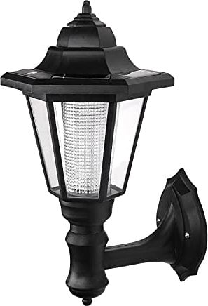 OurLeeme Solar Powered Wall Lanterns, Outdoor Solar Wall Lamp Sun Light Powered Auto ON/Off Waterproof for Garden Fence Yard (Cool White)