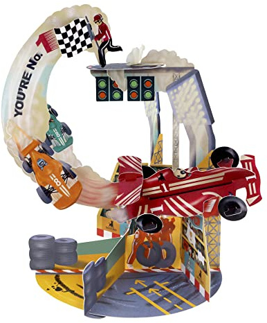 SANTORO Pendulum, 3D Pop Up Greeting Card - Formula 1 Racing Cars - Grand Prix, F1, For Him, For Dad, For Kids, Birthday, Father's Day