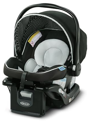 Graco® SnugRide Lite LX Infant Car Seat, Lightweight Rear-Facing Seat for Babies 4–30 lb, 4-Position Adjustable Base, LATCH Installation & ProtectPlus Engineered, Studio