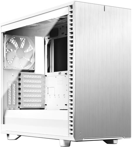 Fractal Design Define 7 White TG Modulares Silent E-ATX Mid Tower PC-Gehäuse aus Aluminium/Stahl mit seitlichem Fenster aus Tempered Glass, weiß