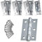 Door Hinge 3 / 76mm Polished Chrome Ball Bearing Washer CE Grade 7 for Fire Door 4 Pair