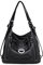 NOTAG Handtasche Damen Multi Tasche PU Leder Hobo Schultertasche 3 in 1 Multifunktionale Rucksack (Schwarz)