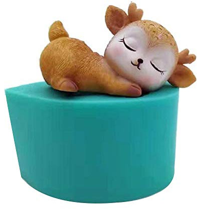 3D Hirsch Silikonform Seifenform, DIY 3D Tier Silikon Backformen Handgemachte Sika Deer Silikon Seife Kerzenformen, Sika Deer Silikonform Für DIY Fondant Süßigkeit Schokolade Pudding Eiscreme (Stil C)