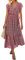 SEVETAT Damen Chiffon Boho Lange Kleid mit Gürtel Sommerkleid Partykleid Elegant V-Ausschnitt Maxikleid Blumenkleid Abendkleid Rüschen Strandkleid Cocktailkleid (Rot, L)