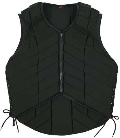 HILASON Black Horse Riding Safety Vest Protective Adult Medium