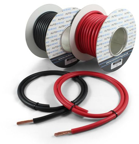 Autowiring Automotive Hi-Flex 110 Amp 16mm² Battery/Starter/Inverter/Welding PVC Cable Wire (Red, 2 Metre)