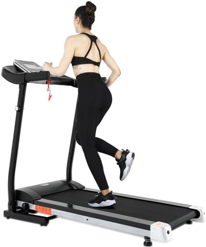 Novonova Laufband klappbar für zuhause klappbar bis 14 km/h, Laufband mit Steigung, mit Bluetooth APP+12 Programme, LED-Display, für zuhause 2.0HP, SY-1025