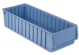 Regalkasten 600 BH mit Etikett & Schutzhaube | HxBxT 14x23,4x60cm | 15,4 Liter | Sichtlagerkasten, Sortimentskasten, Sortimentsbox, Kleinteilebox