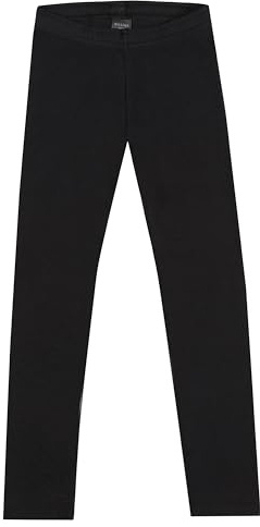 Dilling Kinder Baumwollleggings aus Bio Baumwolle mit Stretch Slim Fit Base Layer atmungsaktiv - Schwarz 98/104