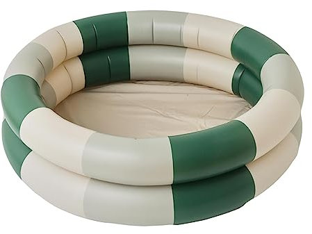 Milageto Pataugeoire Gonflable en PVC pour bébé, Piscine à balles Portable, Piscine pour bébé Gonflable rétro épaissie pour arrière-Cour, Plage, Jardin, Vert