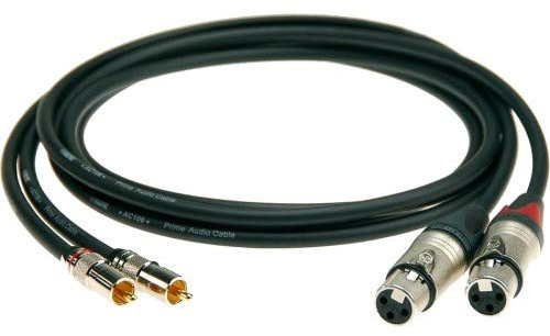 Klotz 2 Cinch Stecker / 2 XLR female 5 m schwarz