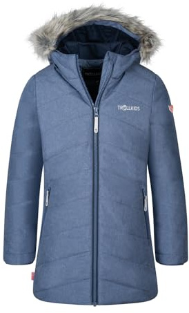 Trollkids Girls Lifjell Jacket | Wasserabweisend, atmungsaktiv und winddicht, Sehr leicht, Warmes Futter, Schneefang, Reflektoren für mehr Sichtbarkeit