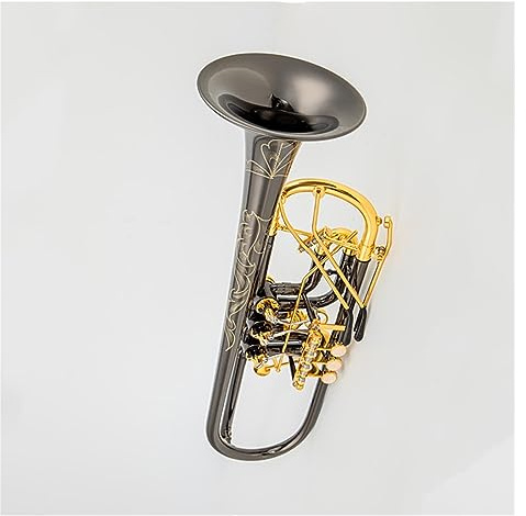 Studentische Blechblasinstrumente Bb-Trompete Drehventil Typ B Flacher Messing-Flachschlüssel Professionelle Trompetenmusikinstrumente