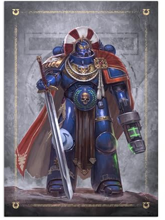 Displate Warhammer Metalposter Magnetische Befestigung Offiziell Lizenziert Bilderr Geschenke Ultramarines Mikael Fabian Poster 32x45cm
