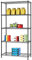 5 Tier Adjustable Wire Shelving Unit,Commercial Metal Shelf with Strong Steel for Restaurant Garage Pantry Kitchen Garage,Black
