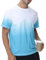 YuKaiChen Rashguard Herren Schwimmshirt Schnelltrocknend Atmungsaktiv Bade-T-Shirt mit kurzen Ärmeln Rashguards Wassersport für Männer Weiß Azurblau XL