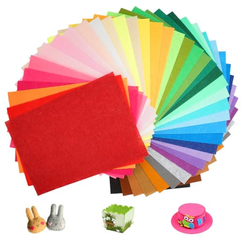 40 Bunte Filzplatten, 20cm x 30 cm Wollfilz Meterware, Filz Zum Basteln, Farben Filzstoff, Felt Sheet, Bastelfilz 1mm, Farben Bastelfilz Zum DIY Handwerk Stoff Filzplattenset Bunt NäHen Projekte