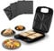 DMD® | 3-in-1 Family Toastie Maker Sandwich Toaster, 4 Slice Waffle Maker, Panini Press Deep Filled Removable Plates with Non-Stick Coating & Drip Trays 1200W