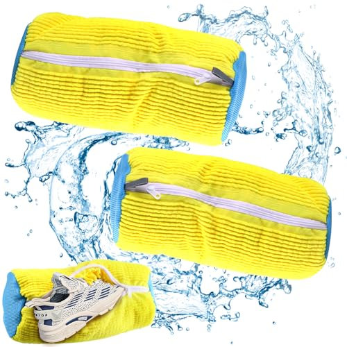 FePen Sacchetto Scarpe Lavatrice, 2Pcs Sacchetto Lavatrice, con Cerniera per Proteggere le Scarpe Sacco per Lavare Scarpe in Lavatrice Riutilizzabile e Resistente