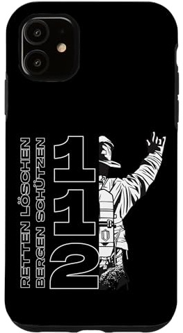 Feuerwehr Retten, Löschen, Bergen, Schützen 112 Herren Mann Hülle für iPhone 11
