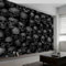 Fototapete Dunkler Totenkopf Vlies Tapeten Wandtapete, Schwarz Moderne Wanddeko Design Wand Dekoration Wohnzimmer Schlafzimmer Büro Flur 300 x 210 cm (WxH) Wandtapete