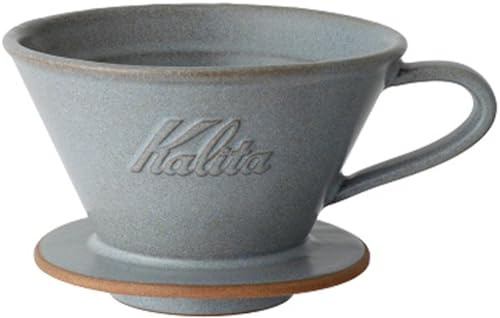 Carita Coffee Dripper Mino Ware High Heat Retention Pottery for 2 to 4 People, Sand Gray #02105 Wave Series, Made in Japan, Drip Equipment, For 2 People, For 4 Cups, Porcelain, Stylish, Outdoor