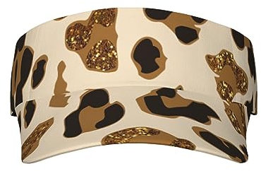 Cappelli leopardati Animali Visiera Parasole Cappello Visiera Regolabile per Sport solari per Uomo Donna