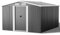 XEMQENER Large Garden Storage Shed with Base, 10x8 FT Metal Garden Shed with Door and Roof, Lockable Outdoor Storage House for Gardening Tools, Gardening Equipment, Bike, 257x312x178cm, Black