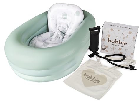 BOBBIE Mer - Baignoire Gonflable 2 en 1 pour bébé, grandit avec Votre bébé de 0 à 48 Mois, Design sûr breveté, Piscine et Baignoire de Douche, Cadeau Parfait pour Les Nouveau-nés