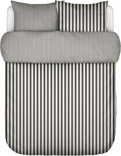 Marc O' Polo Satin-Bettwäsche-Garnitur Classic Stripe Farbe Anthracite Größe 200x200+2x80x80