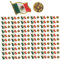 Pin de la bandera de México, alfileres mexicanos de aleación de 100 piezas, insignia de alfiler de bandera mexicana, amistad patriótica alfilada para recuerdo para la chaqueta de traje mochila sombre