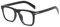 LJCZKA Square Blue Light Blocking Glasses for Men Women Trendy Oversized Computer Gaming Glasses Anti Eye-Fatigue Big Frame Clear Lens Eyeglasses (Black Clear, 0.0, x)