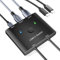 YOUTINGHDAV USB C Switch 2 in 1 out, KVM Switch 2 Laptops 1 Monitor 4K@120Hz, USB C Switch 2 Laptops/PD 100W Aufladen / USB3.1 Gen 2 / 10Gbps / Kabelfernbedienung, USBC KVM Switch 2 PC 1 Monitor