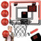 OSDUE Panier Basket Enfant, 40 * 30cm Mini Jeu de Basketball Mural Panier Basket Interieur avec Tableau d'affichage électronique 3 Ballons et Pompe à Air Mural Mini Hoop Toys